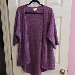 LuLaRoe Women's Heathered Purple Cardigan